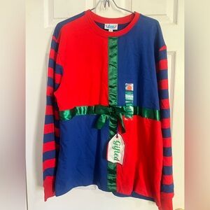 Ugly sweater Colorful Striped Cowl Neck Sweater